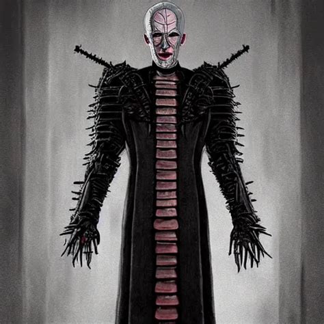 A Full Body Shot Of Pinhead From The Movie Hellraiser Stable