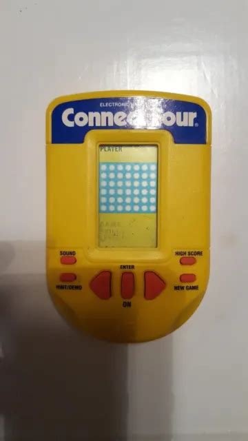 Vintage Connect Four Electronic Handheld Game Lcd Milton Bradley 1995