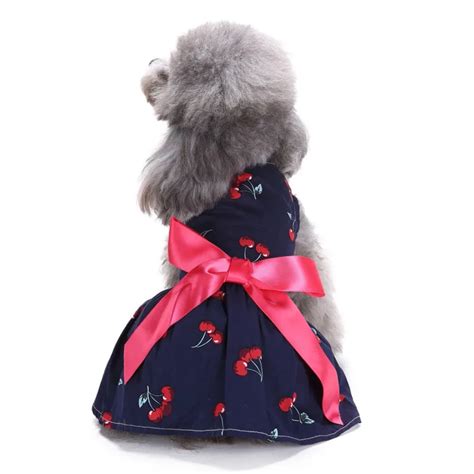 Springsummer Dog Dress Fashion Cherry Dog Tutu Dresses Xs L Pet