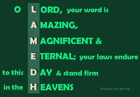 Psalm 119 Lamedh Hebrew Alphabet Psalms Psalm 119