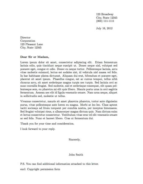 Formal Letter Heading Template Business