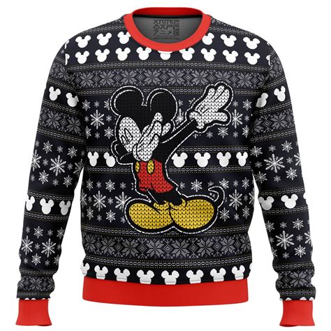 Disney Mickey Dabbing Ugly Christmas Sweater Anime Ape