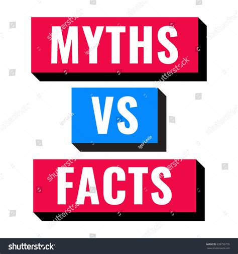 Myths Vs Facts Vector Illustration On Stock Vector Royalty Free 638756776