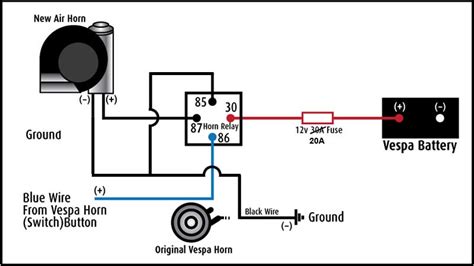 12 Volt Horn Relay Wiring Diagram Wiring Flow Schema