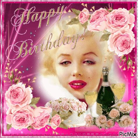 Happy Birthday Marilyn Monroe Free Animated  Picmix