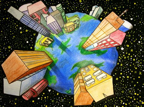 Perspective Art By Maria Grade 7 Elementary Art Projects