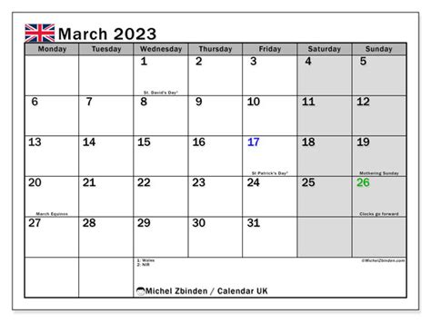 March 2023 Calendar With Holidays Uk Get Calender 2023 Update
