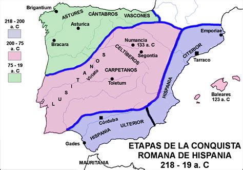 Histogeomapas Etapas De La Conquista Romana De La PenÍnsula IbÉrica