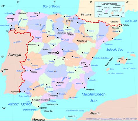 España Mapa Político Ciudad Mapa Espana Político Región Provincia Ciudad