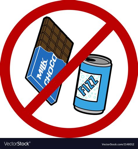 No Food Or Drink Sign Royalty Free Vector Image