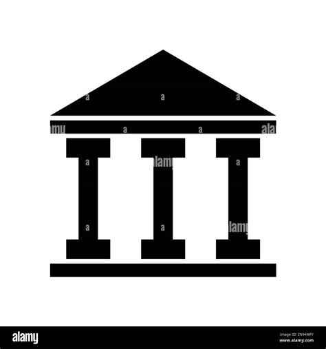 Building University Architecture Icon Museum Roman Symbol Flat Design