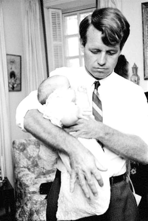 1967 Senator Robert F Kennedy Holds His Infant Son Douglas At Their