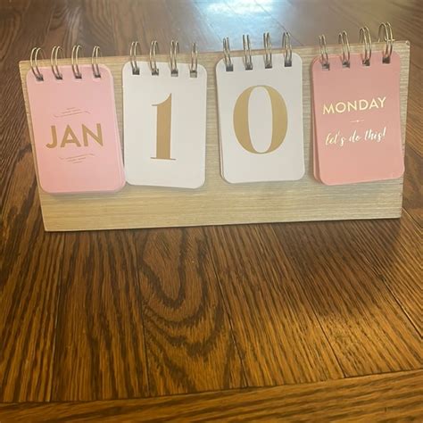 Office Wooden Desk Flip Calendar Poshmark