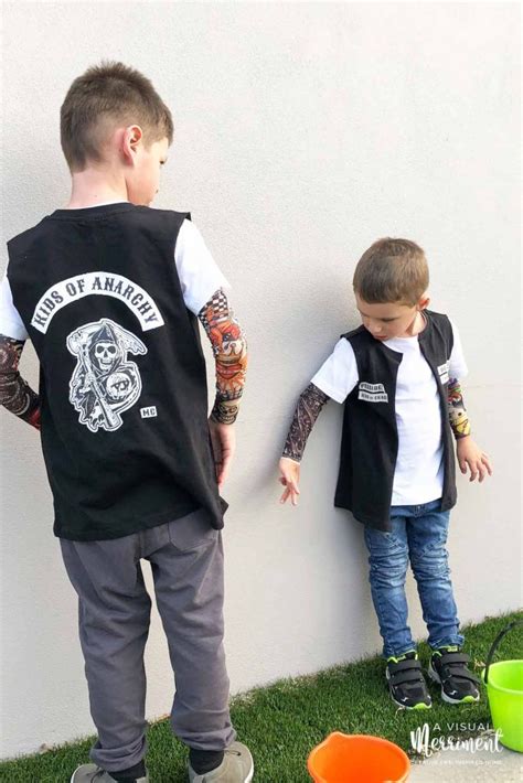 How To Make A Sons Of Anarchy Kids Biker Costume A Visual Merriment