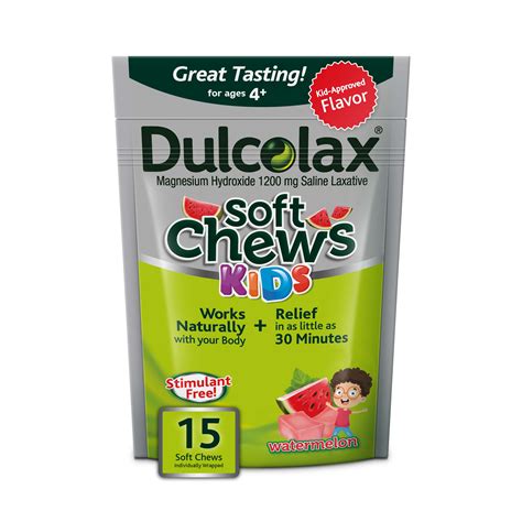 Dulcolax Kids Soft Chews Saline Laxative Watermelon 15 Ct Fsa
