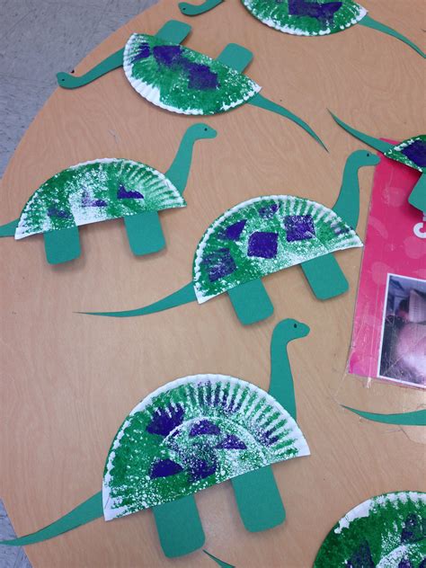 12 Crafts For Kids Using Paper Plates Bored Art Dinosaur Crafts