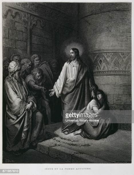 Jesus And The Woman Taken In Adultery Photos Et Images De Collection