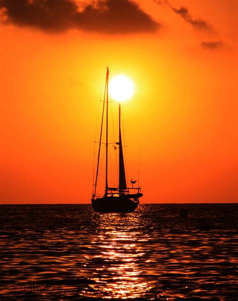 Sail Boat Anchored At Sunset A Photo On Flickriver