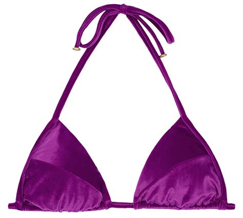 New All Blue Velvet Stringy Triangle Bikini Set True Size Hot Sex Picture
