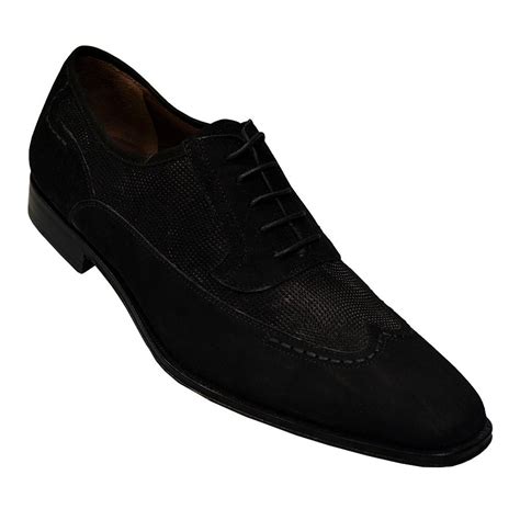 Mezlan Black Suede Wing Tip Oxford Shoes 15583 1 12990 Upscale