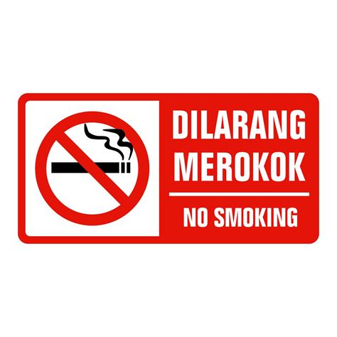 Jual Rambu Dilarang Merokok No Smoking 15cm X 30cm Akrilik Shopee