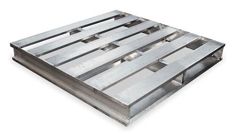 Grainger Approved 2 Way Stackable Aluminum Pallet 48 Inl X 42 14 Inw