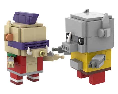 Lego Moc Brickheadz Bebop And Rocksteady By Bobby03 Rebrickable