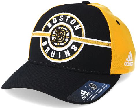 Boston Bruins Strucured Blackyellow Adjustable Adidas Caps