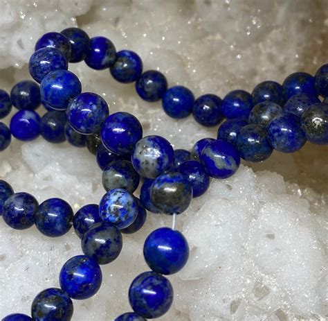Lapis Lazuli Round Beads 6mm Etsy