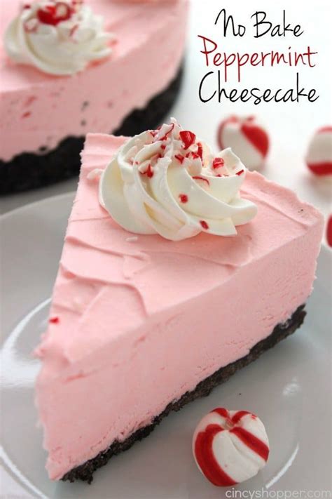 Super Easy Peppermint Cheesecake With No Baking Recipe Peppermint