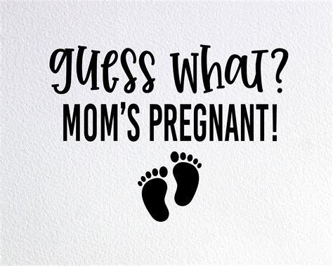 Guess What Moms Pregnant Svg Funny Pregnancy Reveal Pet Etsy Australia