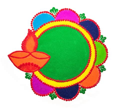 Premium Photo Rangoli Design Made Of Powder Colours During Diwali