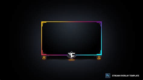 Stream overlays & graphics that work with obs, streamlabs, twitch, youtube & more! Multi-colour Facecam Stream Overlay Template - Mixo