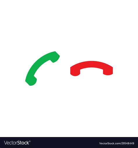 Phone Call Icons Accept Call And Decline Call Vector Image