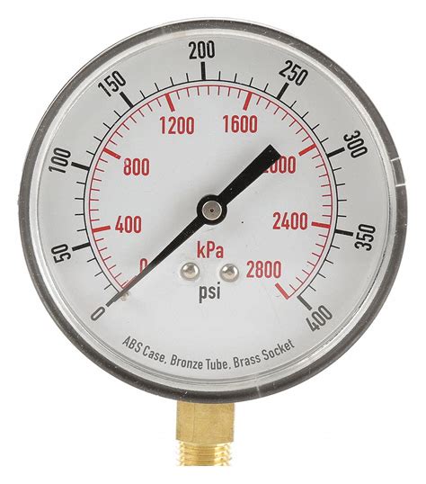 Grainger Approved Pressure Gauge 0 To 2800 Kpa 0 To 400 Psi Range 1