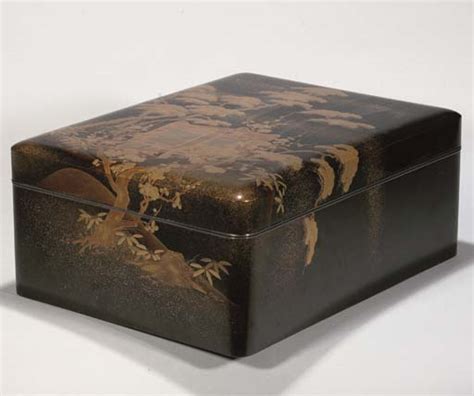 A Japanese Black Lacquer Box And Cover Meiji Period Christies