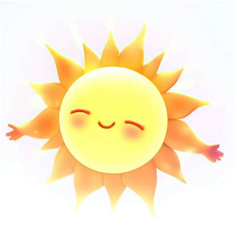 Un Sol De Dibujos Animados Con Un Fondo Rosa Y El Sol Está Sonriendo