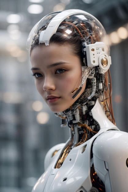 Premium Ai Image Cyborg Girl