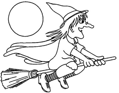 Get This Easy Preschool Printable Of Witch Coloring Pages A5bzr