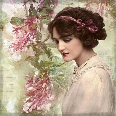 Free Image On Pixabay Vintage Lady Digital Art Floral Vintage