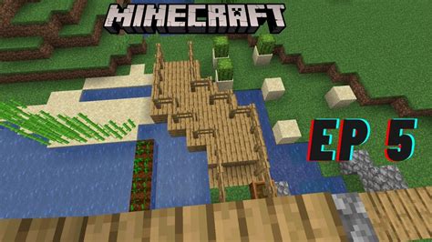 Minecraft Getting Iron Armor Lapis Redstone And A Bridge Ep 5