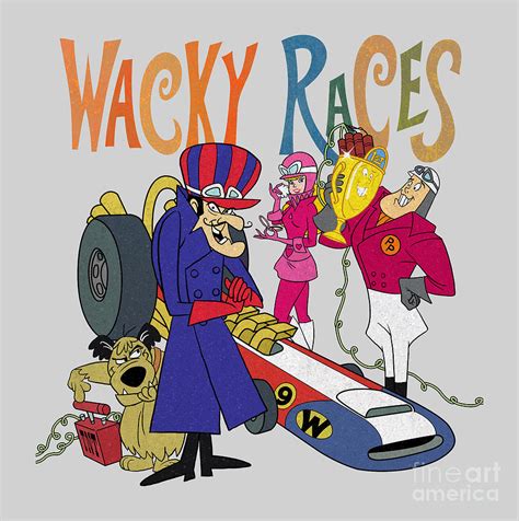 Wacky Races 70s Cartoon Main Characters Number 2 Digital Art By Glen