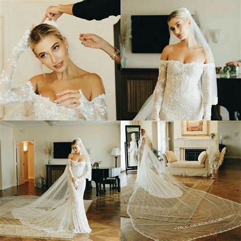 Hailey Bieber Celebrity Wedding Dresses Dream Wedding Dresses Elegant Wedding Dress
