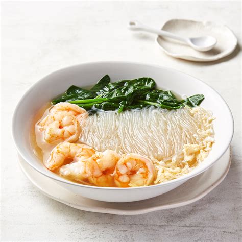 Yin choi (苋菜) is one of them. Prawn Vermicelli Soup with Egg & Spinach | Din Tai Fung