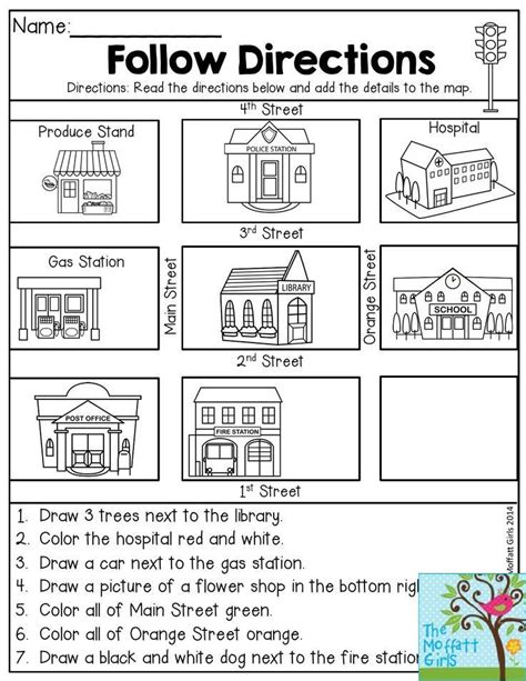 Fun Following Directions Worksheets