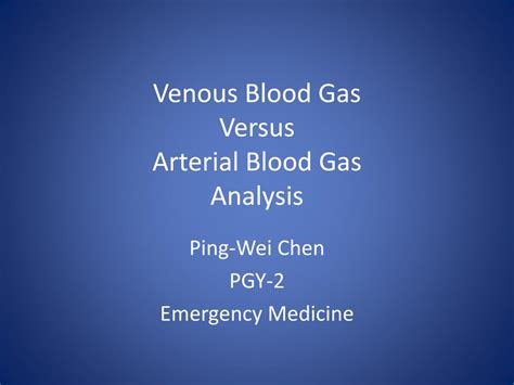 Ppt Venous Blood Gas Versus Arterial Blood Gas Analysis Powerpoint Porn Sex Picture