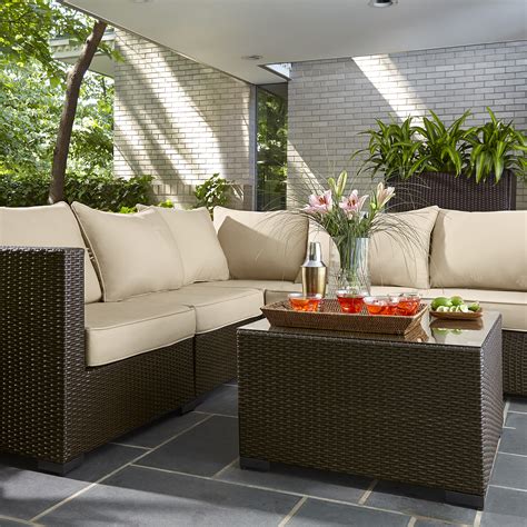 Sears has been scaling back its store fleet as sales decline and is looking for ways to monetize other assets. Grand Resort Osborn 6pc Sectional Seating Set- Tan ...