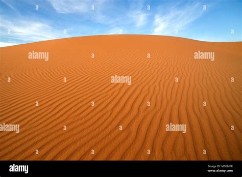 Landscape From Sahara Desert Orange And Blue Texture From Desert Stock