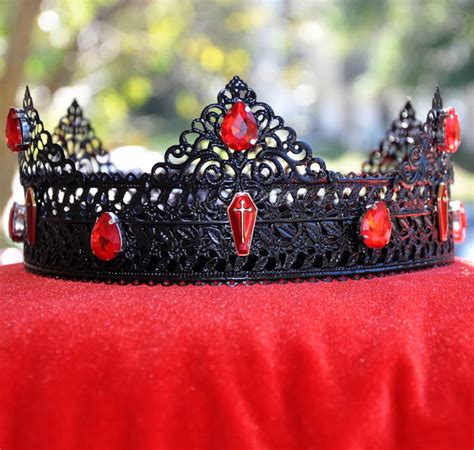 Black Crown Gothic King Queen Crown Black Hair Crown Black Etsy