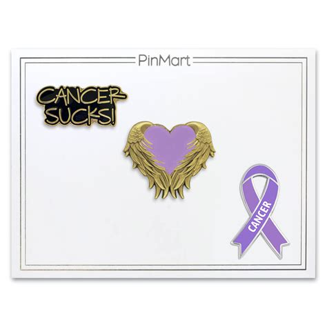 Cancer Awareness 3 Pin Set Pinmart